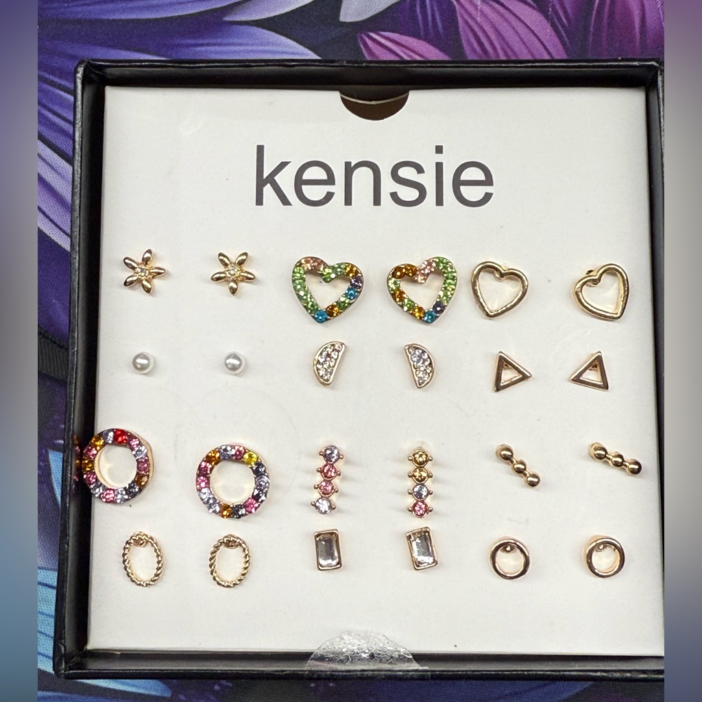 Kensie Rainbow And Gold Earring Collection 8$